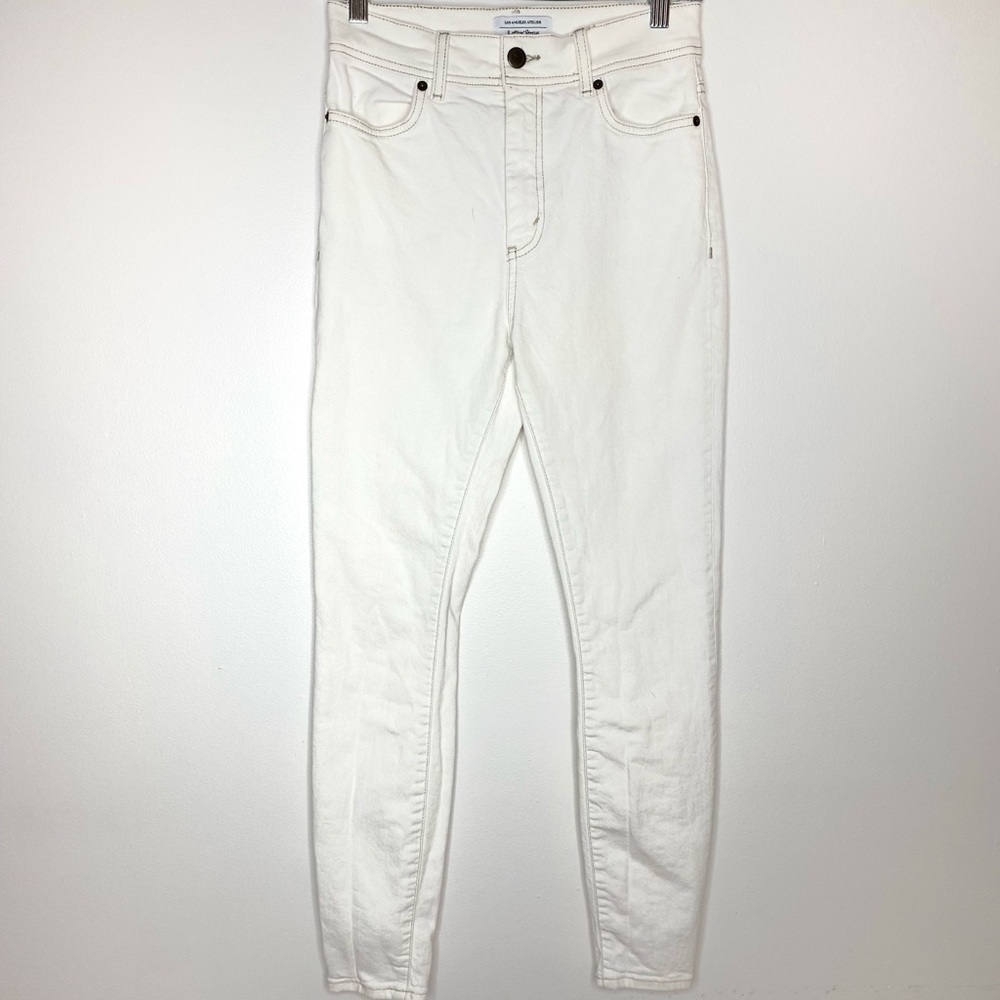 & Other Stories Los Angeles Atelier Skinny High Waisted White Jeans Size 25/0